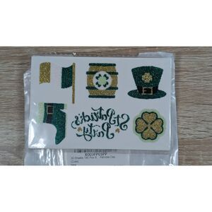 St Patrick’s Day Glitter Stickers 30 Sheets Shamrock Leprechaun Party